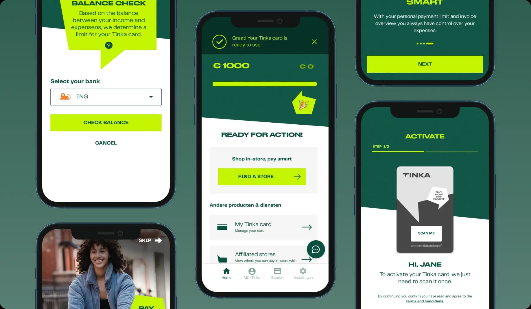 Tinka mobile app screenshot